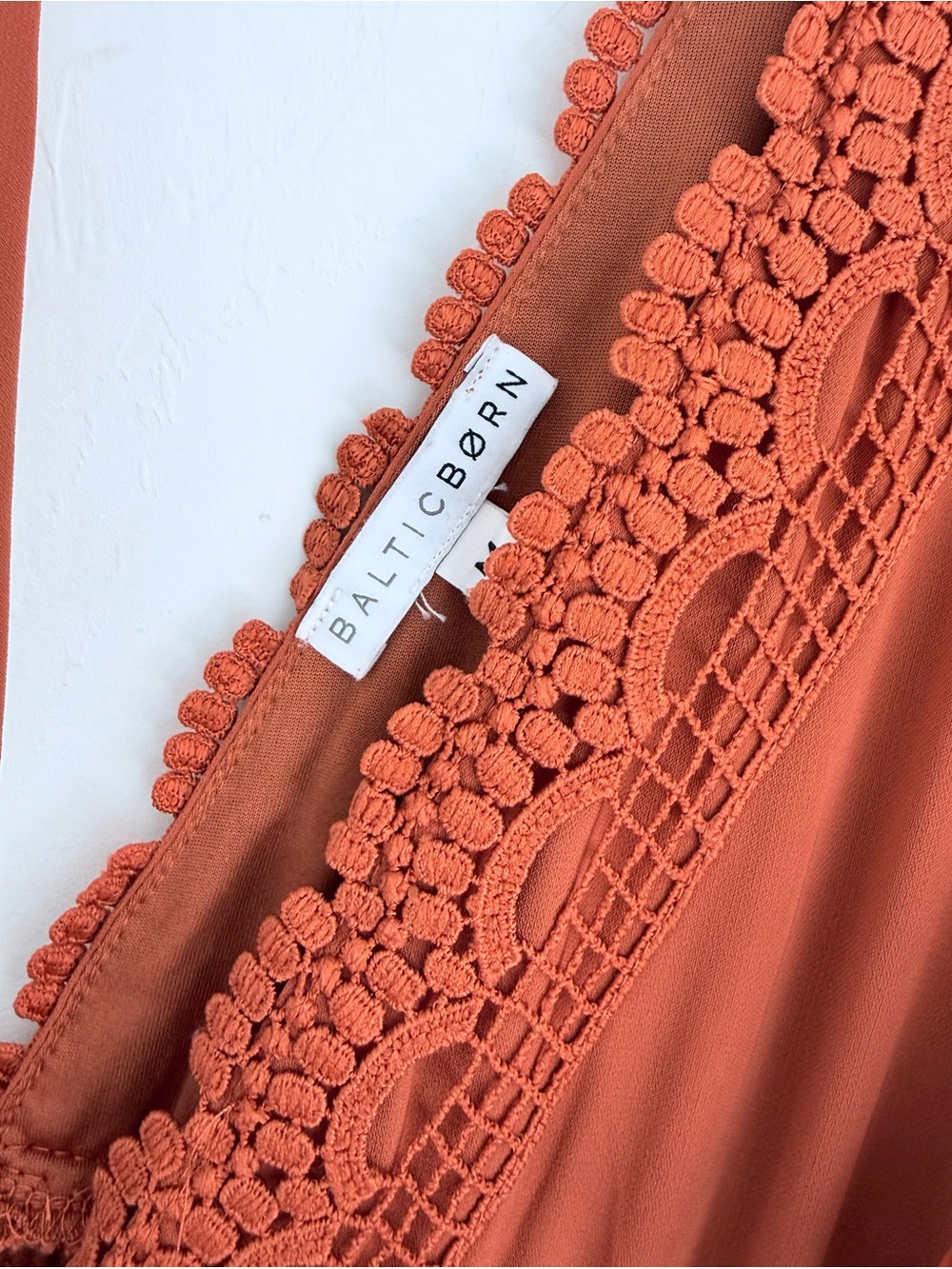 Baltic Born Maternity Rust Ruffled V-Neck Maxi Dress - Picture 5 of 6